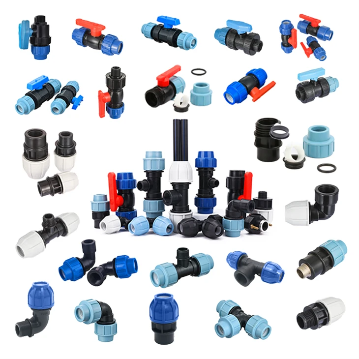 Economical PP Compression Fitting Set For HDPE Irrigation Projects suppliers